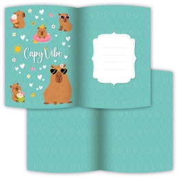JUNIOR 14x18 cm, 80 sheets, clear with lock - Capy Vibe