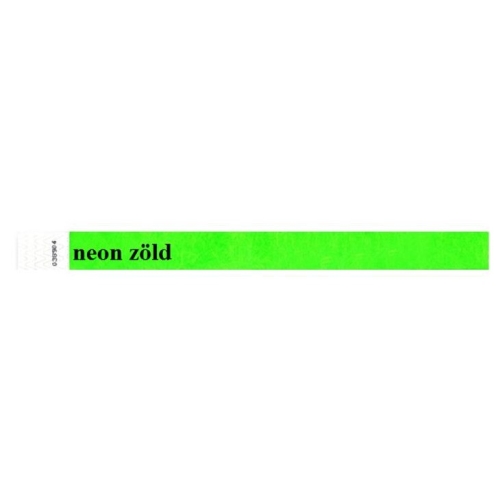 Identifikačný náramok, 3/4", Tyvek, NEON zelený, 100 ks