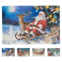 Christmas Tablecloth with 3D Effect, 42x28 cm, PP (assorted / price per piece) Christmas Tablecloth with 3D Effect, 42x28 cm, PP (assorted / price per piece)