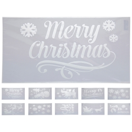 Stencil for spraying Christmas motifs 50 x 30 cm (mix of 10 designs)