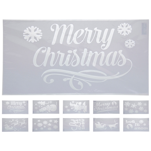 Stencil for spraying Christmas motifs 50 x 30 cm (mix of 10 designs)