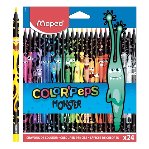 MAPED triangular crayons "COLOR'PEPS MONSTER" set of 24 pcs