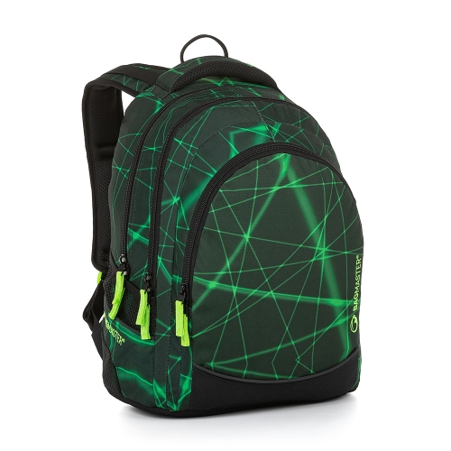 Školský batoh BagMaster Digital 22 B - zelený laser
