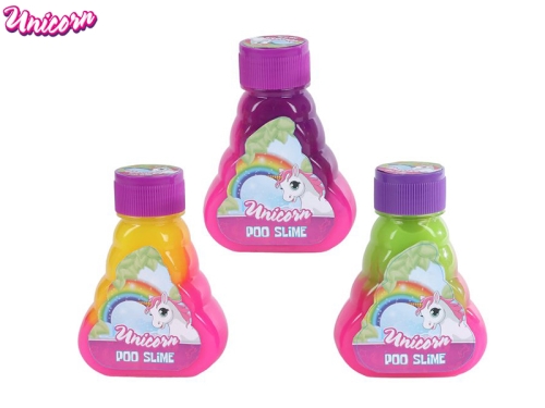 Unicorn lajno jednorožca 10,5cm s dúhovým slizom 140g 3farby 12ks V DBX