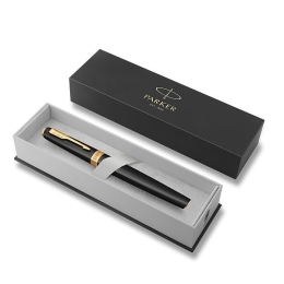 Roller PARKER Meridian Matte Black GT, tip F - black refill (2)
