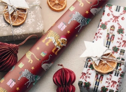 Gift paper 70 x 200 cm - Neutral 39 (mix of 5 Christmas designs) (6)