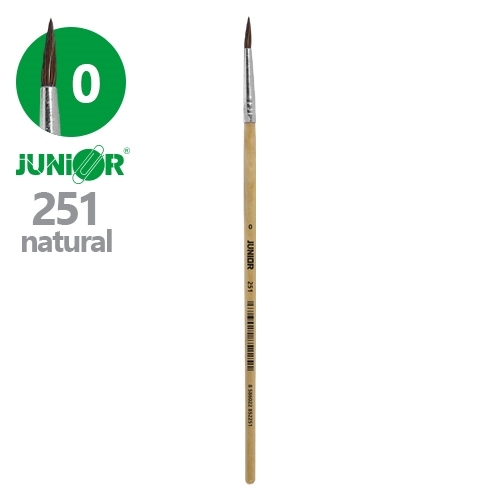 Round brush JUNIOR no. 0" 251 Natural