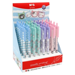 M&G SMC Pastel ballpoint pen, tip 0.5 mm, blue refill (4 designs), blue ink (1)