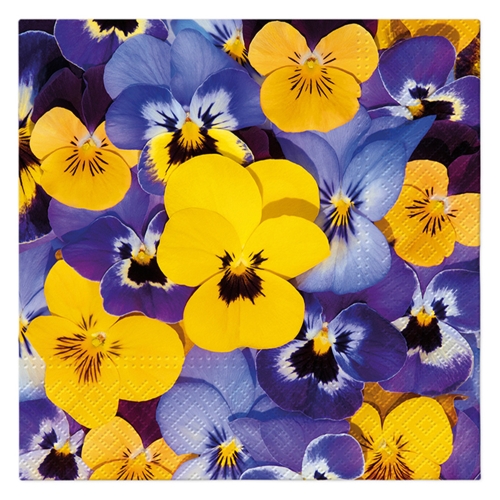 Napkins TaT 33x33cm Looking Pansies