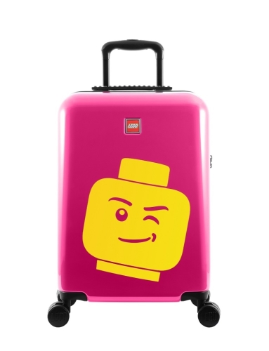 LEGO detský cestovný kufrík ColourBox Minifigure Head 20" - Berry