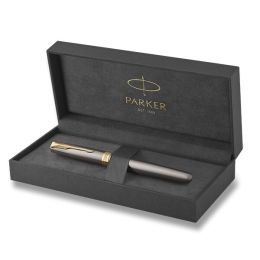 Roller PARKER Sonnet Core Grey GT (black ink, nib F) (2)
