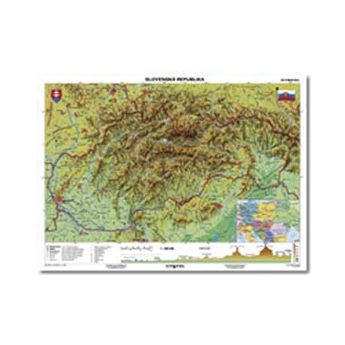 Map of Slovakia-geographic B1 format