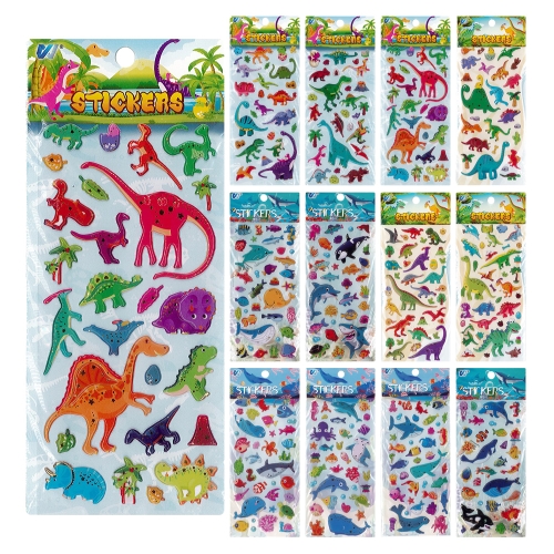 PVC stickers on blister (mix of designs)