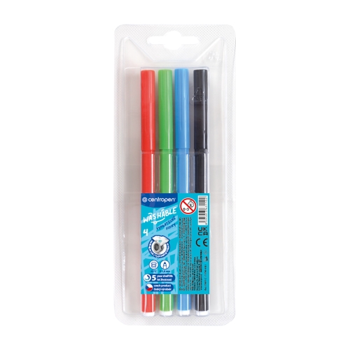 Markers CENTROPEN 7790 Washable - set of 4 pcs (2)