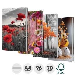Hard Cover Notebook A4 - 96sheets lines