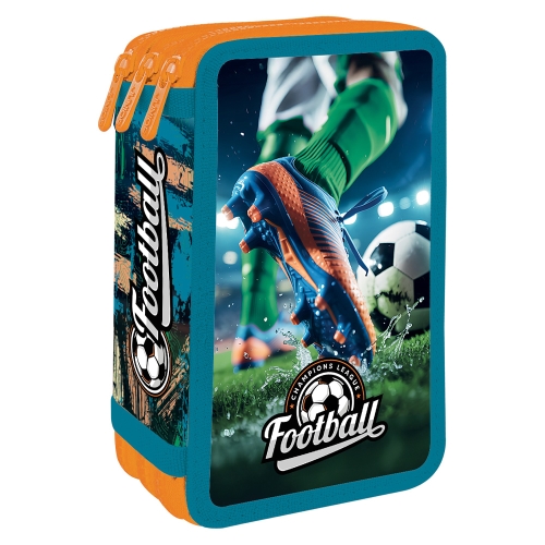 Pencil case full - 3 bunk, 43 pieces JUNIOR S9 - Football