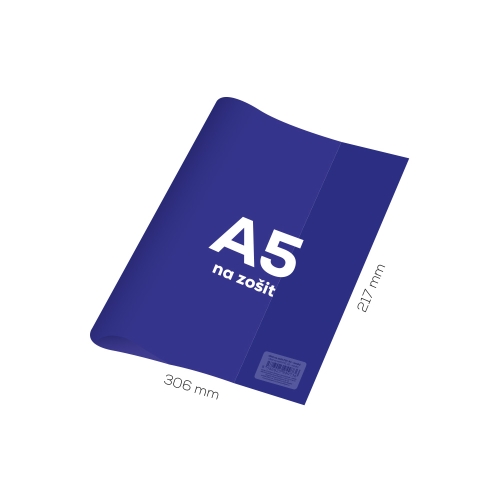 Cover for workbook A5 PVC 306x217 mm - transparent/blue