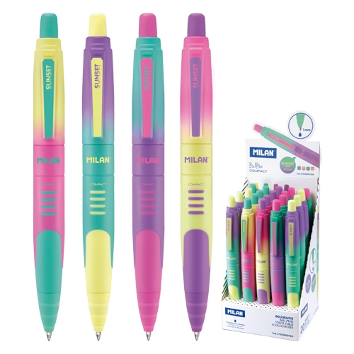 Ballpoint pen MILAN Compact Sunset 1.0 mm - blue