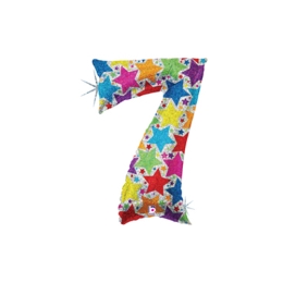 Birthday balloon 100 cm stars in the shape of the number "6" (1)