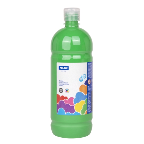 Bottle of 1000ml light green poster colour