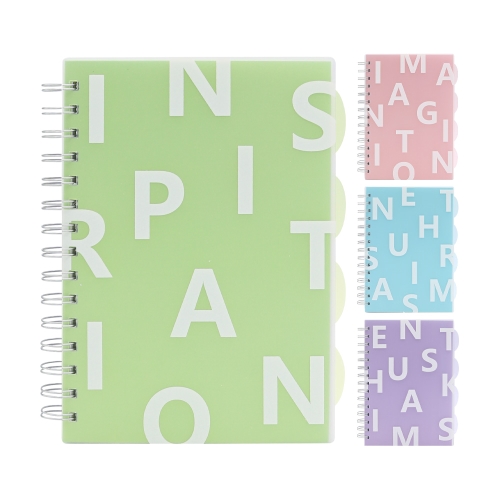 Spiral notebook, lined A5 /105 sheets, PVC cover (mix of 4 colours)