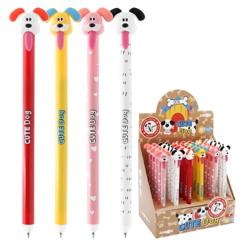 JUNIOR iErase Cute Dog 0,7 mm gel/rubber pen (mix /price 1pc) blue refill