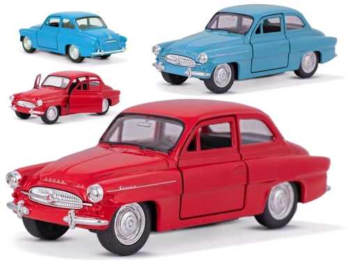 Welly 2asstd color (red,blue) 12cm die cast pull back Škoda Octavia in WBX