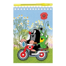 Písacia sada, blok A5 s krúžkovou väzbou + guličkové pero - Krtko