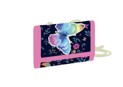 Detská peňaženka so šnúrkou - Motýľ