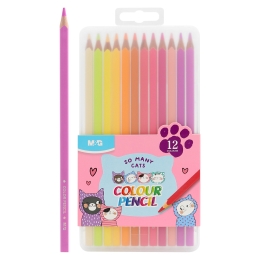 M&G So Many Cats Square Crayons - Set of 12 colors