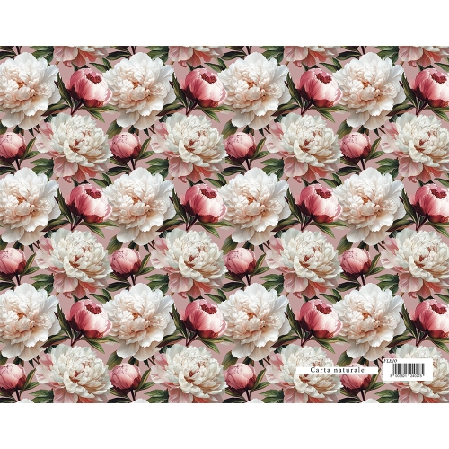 Gift wrapping paper FLORENTIA 70x100 cm - white peonies