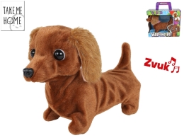 Take Me Home 19cm BO plush dachshund movable w/sound in OTB