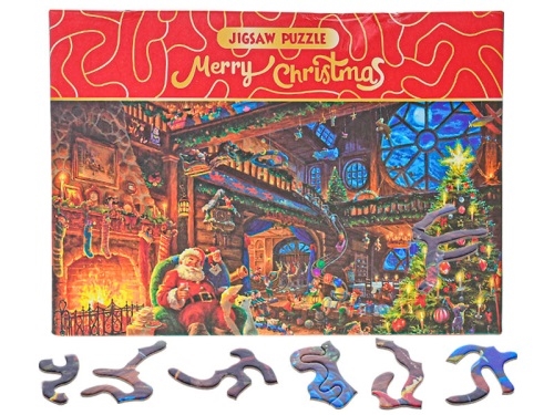 75x50cm Christmas theme puzzle 468pcs in PBX