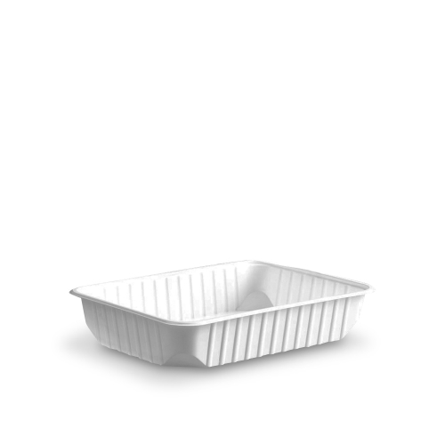 Tub (PP) square white 186 x 133 mm 500 ml [50 pcs]