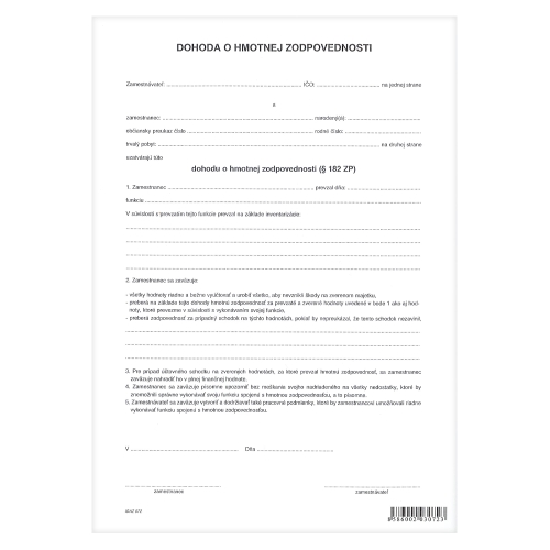 Material liability agreement A4