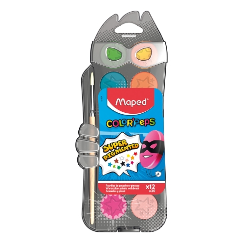 MAPED Paint watercolors, 12 colors, 30 mm