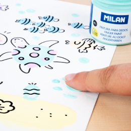 MILAN finger paints 40 ml - set of 6 pastel colours (1)