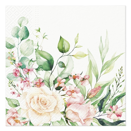 Napkins PAW L 33x33cm Floral Moments
