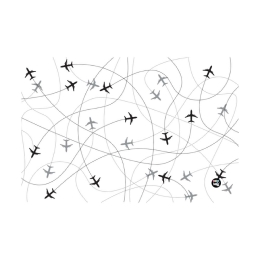 Table mat 60x40cm Planes