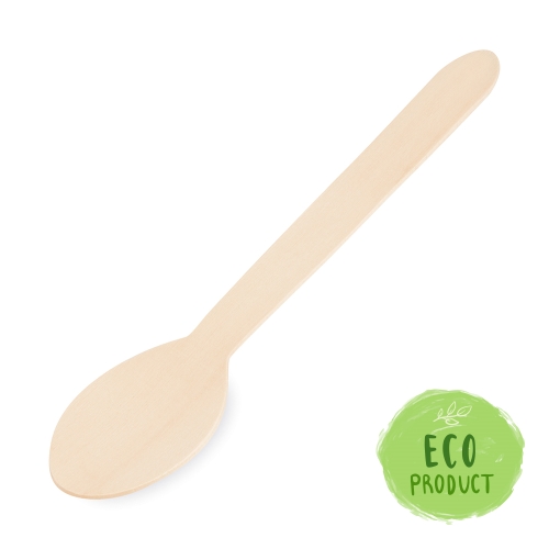 Wooden spoon, 16 cm, 10 pcs
