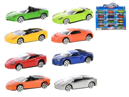 8asstd 7,5cm 1:64 die cast free wheel sporting car in WBX 36pcs in DBX