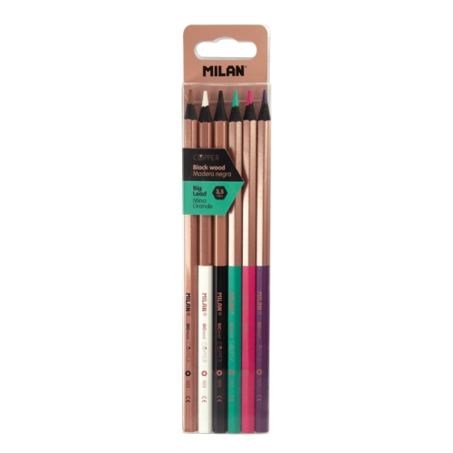 Pastelky MILAN šesťhranné Copper 6 ks