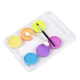 Face paints, pastel - 6 colors + brush (set) (1)