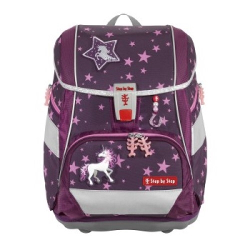 School briefcase/backpack 2V1 PLUS for first-graders - 6-piece Unicorn Nuala