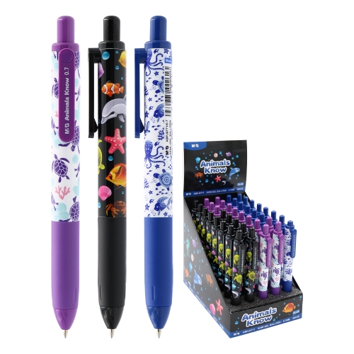 Ballpoint pen M&G Semi-Gel Animal Planet 0.7 mm - blue