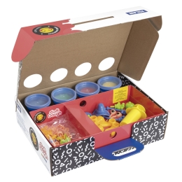 Plasticine MILAN Soft Dough set of 4 colors + tools "Funny faces" (2)