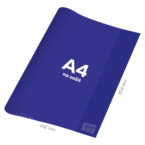 Cover for notebook A4 PVC 432x304 mm - transparent/blue