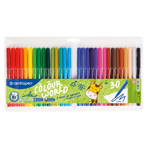Fixy CENTROPEN 7550 Colour World - sada 30 ks (1)