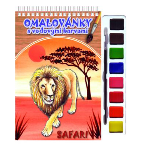 Omaľovanka A5 Akim - S vodovými farbami - Safari