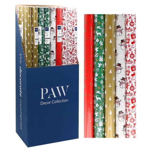 Gift Wrap, 70 x 200 cm (assortment of 5 Christmas designs / price per roll)